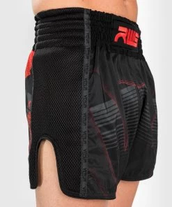 RWS X Venum Muay Thai Kickboxing Short Zwart Rood -Boksen Winkel venum rws x venum muay thai kickboxing short zwart 4