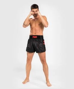 RWS X Venum Muay Thai Kickboxing Short Zwart Rood -Boksen Winkel venum rws x venum muay thai kickboxing short zwart 7