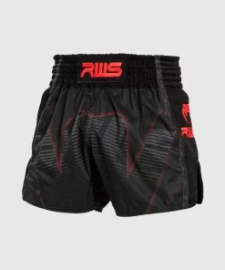 RWS X Venum Muay Thai Kickboxing Short Zwart Rood -Boksen Winkel venum rws x venum muay thai kickboxing short zwart 8