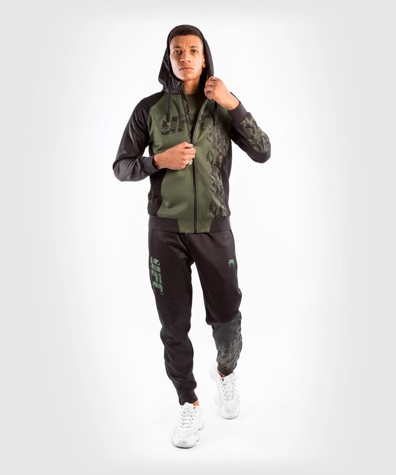 UFC Venum Authentic Fight Week Hoodie Met Rits Kaki 5 UFC Venum Authentic Fight Week Hoodie Met Rits Kaki - Afbeelding 3