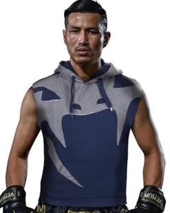 Venum Attack Mouwloze Hoody Blauw Grijs -Boksen Winkel venum venum attack mouwloze hoody blauw grijs 4