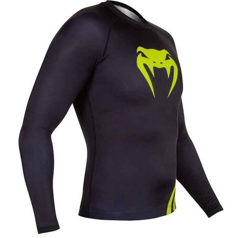 Venum Challenger Rash Guard L/S Zwart Geel 6 Venum Challenger Rash Guard L/S Zwart Geel - Afbeelding 4