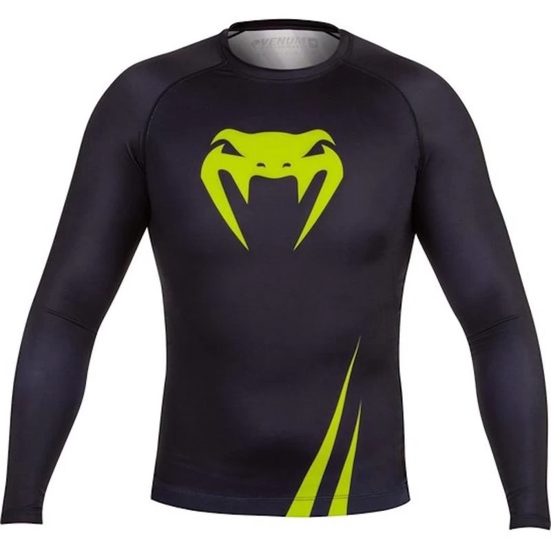 Venum Challenger Rash Guard L/S Zwart Geel 10 Venum Challenger Rash Guard L/S Zwart Geel - Afbeelding 8