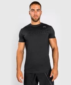Venum Classic Evo Dry Tech T-shirt Zwart Zwart Reflecterend -Boksen Winkel venum venum classic evo dry tech t shirt zwart zwa 3