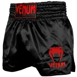 Venum Classic Muay Thai Kickboks Broekjes Zwart Rood -Boksen Winkel venum venum classic muay thai kickboks broekjes zw 9