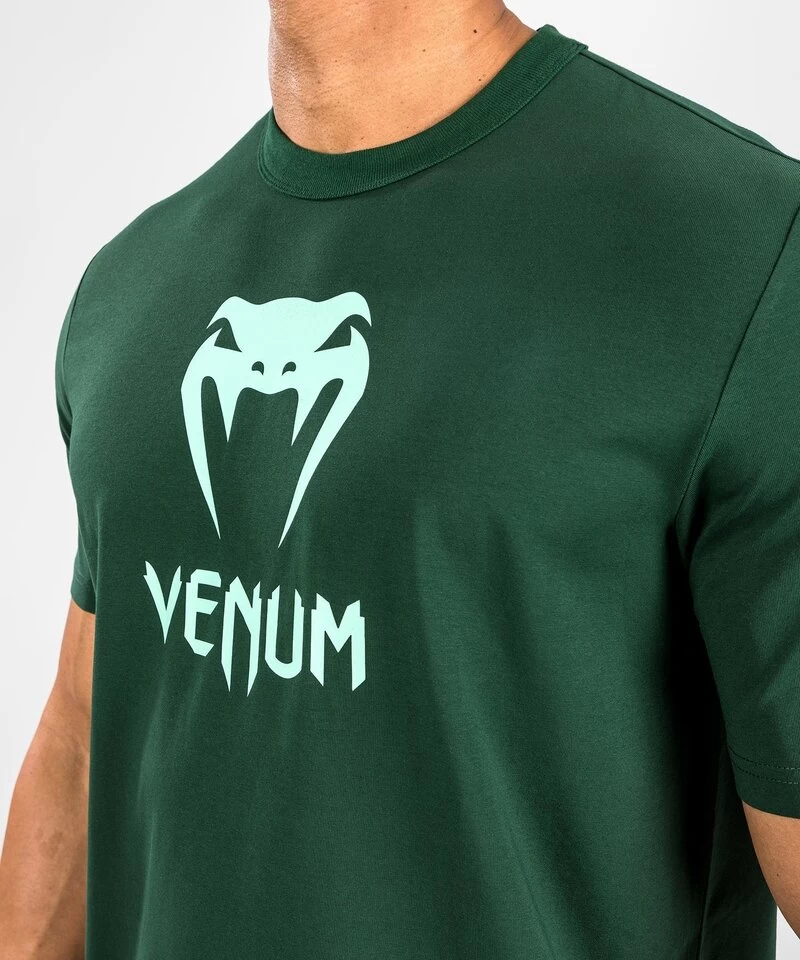 Venum Classic T-shirt Katoen Donkergroen Turquoise 5 Venum Classic T-shirt Katoen Donkergroen Turquoise - Afbeelding 3