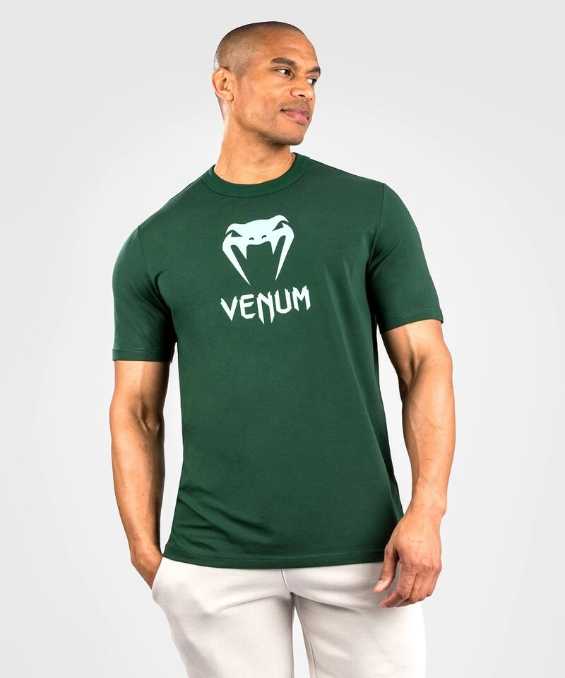 Venum Classic T-shirt Katoen Donkergroen Turquoise 6 Venum Classic T-shirt Katoen Donkergroen Turquoise - Afbeelding 4