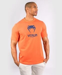 Venum Classic T-shirt Katoen Oranje Marineblauw -Boksen Winkel venum venum classic t shirt katoen oranje marinebl 3