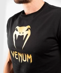 Venum Classic T-shirt Zwart Goud -Boksen Winkel venum venum classic t shirt zwart goud 1