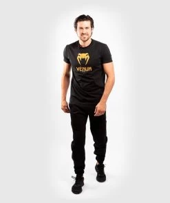 Venum Classic T-shirt Zwart Goud -Boksen Winkel venum venum classic t shirt zwart goud 4