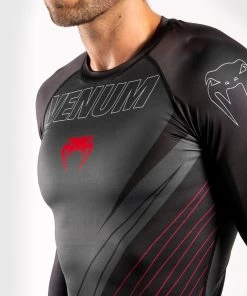 Venum Contender 5.0 Rashguards L/S Zwart Rood -Boksen Winkel venum venum contender 50 rashguards l s zwart rood 2