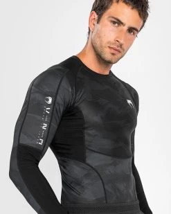 Venum Electron 3.0 Rash Guard Compressie Shirt L/S Zwart