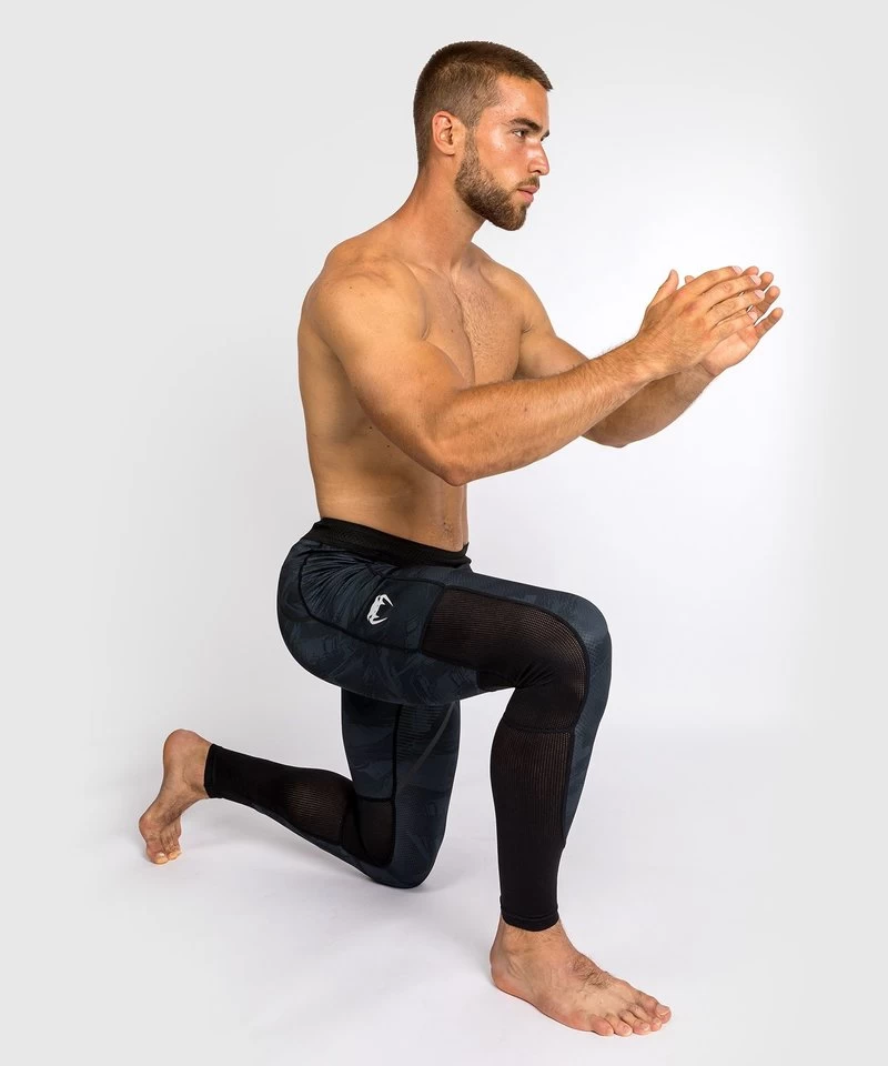 Venum Electron 3.0 Sportlegging Tights Spats Zwart 4 Venum Electron 3.0 Sportlegging Tights Spats Zwart - Afbeelding 2