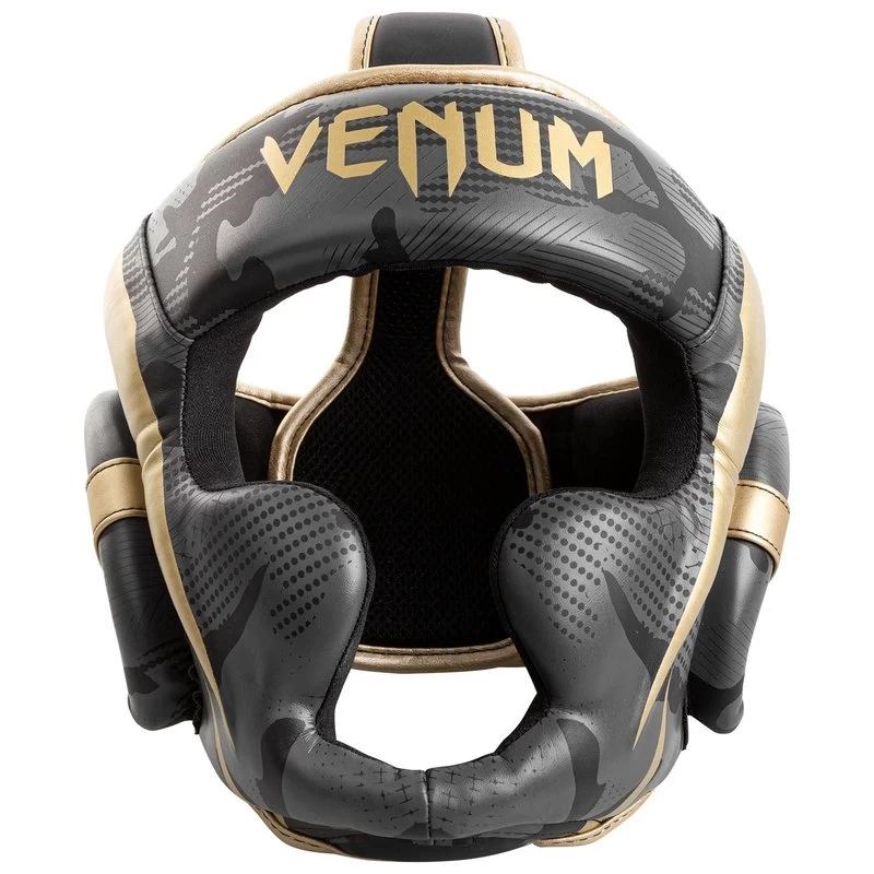 Venum Elite Bokshelm Hoofdbeschermer Dark Camo Gold 5 Venum Elite Bokshelm Hoofdbeschermer Dark Camo Gold - Afbeelding 3
