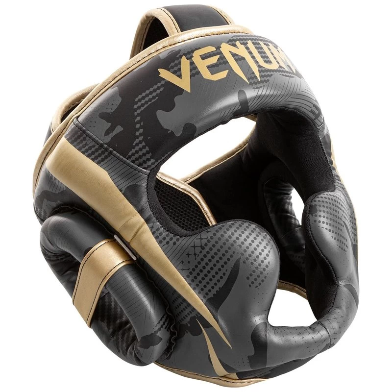 Venum Elite Bokshelm Hoofdbeschermer Dark Camo Gold 7 Venum Elite Bokshelm Hoofdbeschermer Dark Camo Gold - Afbeelding 5