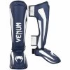 Venum Elite Kickboks Scheenbeschermers Navy Blauw Wit