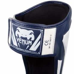 Venum Elite Kickboks Scheenbeschermers Navy Blauw Wit -Boksen Winkel venum venum elite kickboks scheenbeschermers navy 2