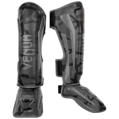 Venum Elite (Kickboks)Scheenbeschermers Black Dark Camo -Boksen Winkel venum venum elite kickboksscheenbeschermers black 3