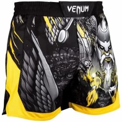 Venum Fight Shorts Viking 2.0 Zwart Geel -Boksen Winkel venum venum fight shorts viking 20 zwart geel 2