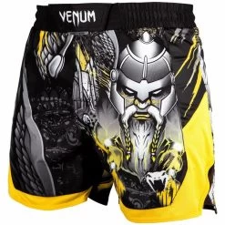 Venum Fight Shorts Viking 2.0 Zwart Geel -Boksen Winkel venum venum fight shorts viking 20 zwart geel 5