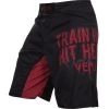 Venum Fightshorts Train Hard Hit Heavy Zwart Rood 1 Venum Fightshorts Train Hard Hit Heavy Zwart Rood -Boksen Winkel venum venum fightshorts train hard hit heavy zwart