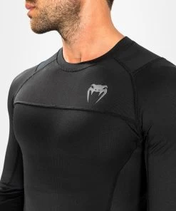 Venum G-Fit Air Rash Guard Lange Mouwen Zwart -Boksen Winkel venum venum g fit air rash guard lange mouwen zwar 3