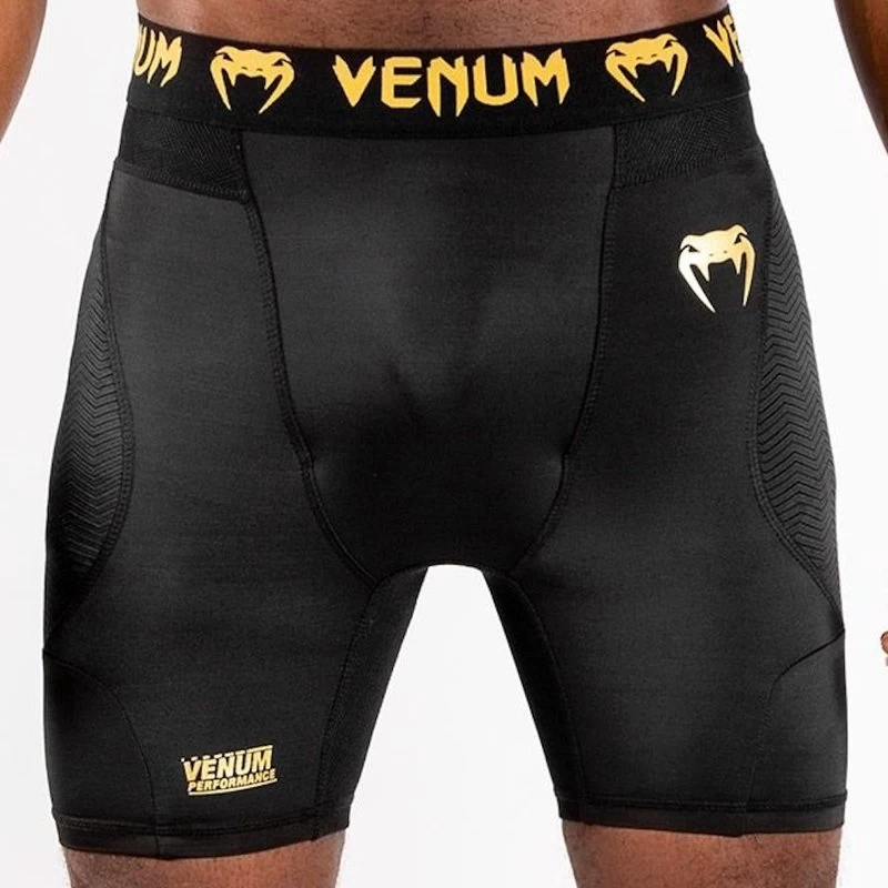 Venum G-Fit Compressie Short Zwart Goud 4 Venum G-Fit Compressie Short Zwart Goud - Afbeelding 2