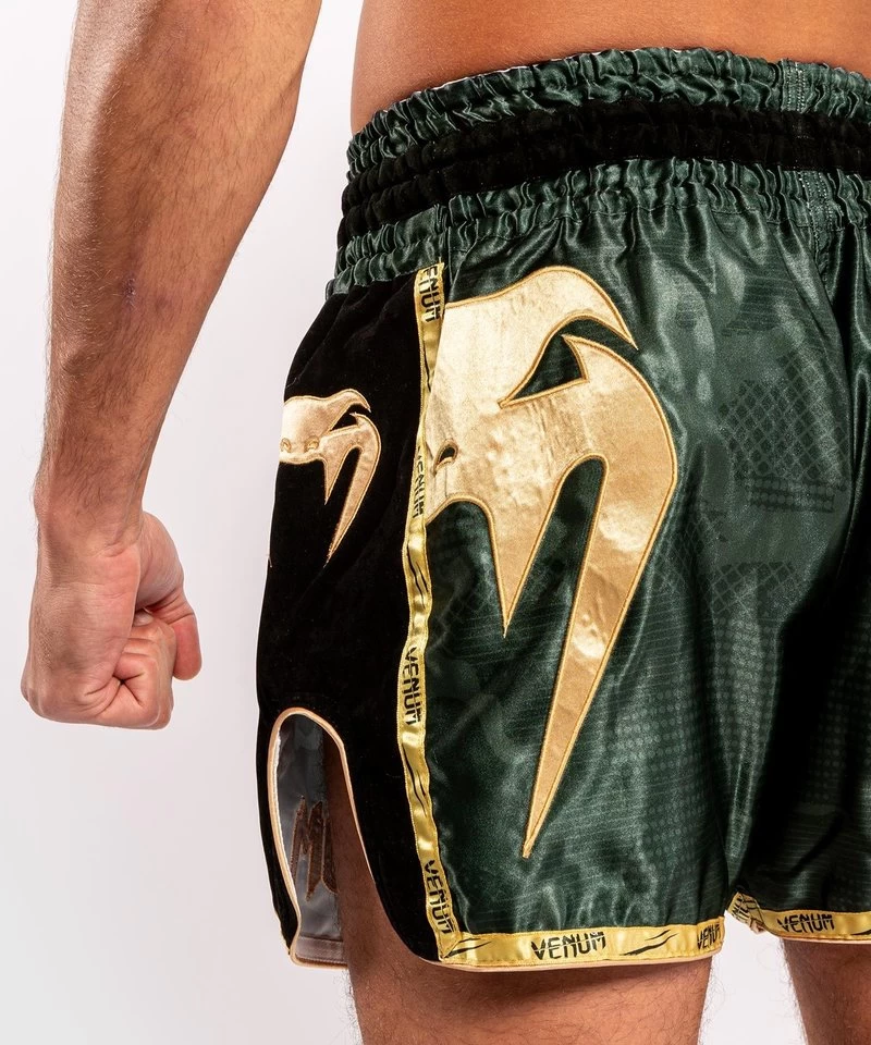 Venum Giant Camo Muay Thai Kickboks Broekje Khaki Goud 7 Venum Giant Camo Muay Thai Kickboks Broekje Khaki Goud - Afbeelding 5