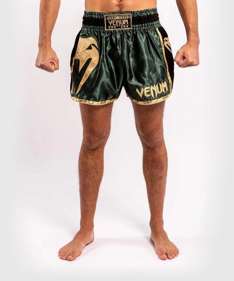 Venum Giant Camo Muay Thai Kickboks Broekje Khaki Goud 8 Venum Giant Camo Muay Thai Kickboks Broekje Khaki Goud - Afbeelding 6
