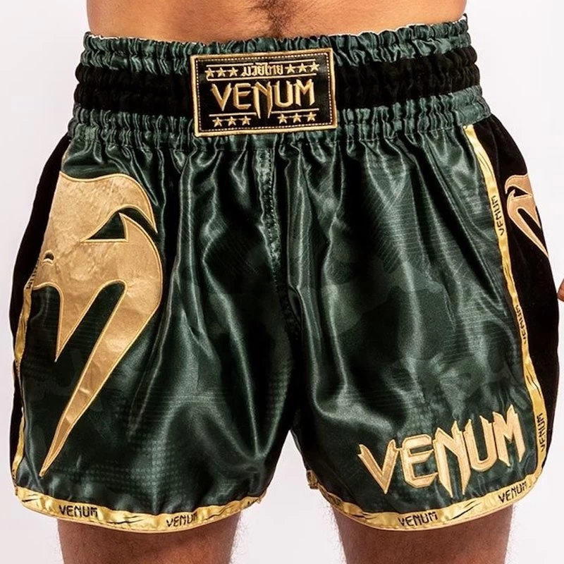 Venum Giant Camo Muay Thai Kickboks Broekje Khaki Goud 3 Venum Giant Camo Muay Thai Kickboks Broekje Khaki Goud