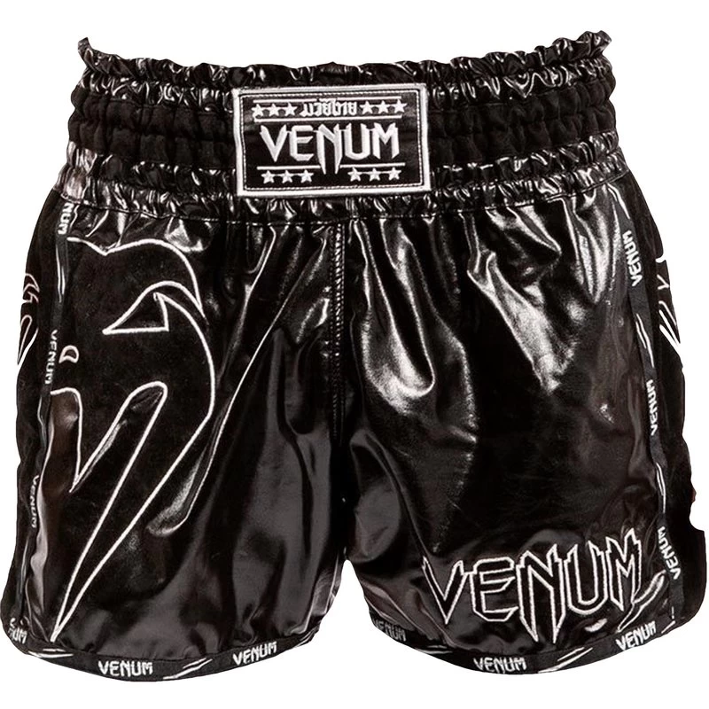 Venum GIANT INFINITE Muay Thai Kickboks Broekje Zwart Zwart 9 Venum GIANT INFINITE Muay Thai Kickboks Broekje Zwart Zwart - Afbeelding 7
