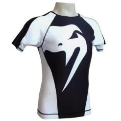 Venum Giant Rash Guards S/S Zwart Wit -Boksen Winkel venum venum giant rash guards s s zwart wit 1