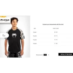 Venum Kids YKZ21 T-Shirt Zwart Wit -Boksen Winkel venum venum kids ykz21 t shirt zwart wit 3