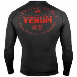 Venum Kleding SIGNATURE Rash Guard L/S Zwart Rood -Boksen Winkel venum venum kleding signature rash guard l s zwart 2