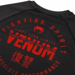 Venum Kleding SIGNATURE Rash Guard L/S Zwart Rood -Boksen Winkel venum venum kleding signature rash guard l s zwart 3