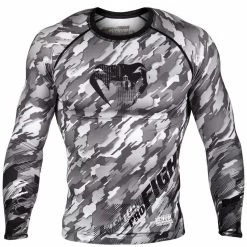 Venum Kleding Tecmo Rashguard L/S Wit Grijs Venum Fightshop