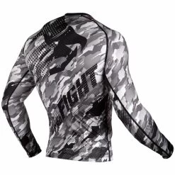 Venum Kleding Tecmo Rashguard L/S Wit Grijs Venum Fightshop -Boksen Winkel venum venum kleding tecmo rashguard l s wit grijs 3