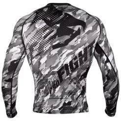 Venum Kleding Tecmo Rashguard L/S Wit Grijs Venum Fightshop -Boksen Winkel venum venum kleding tecmo rashguard l s wit grijs 4