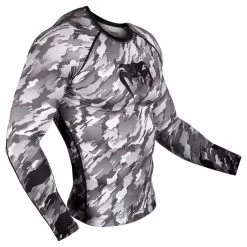 Venum Kleding Tecmo Rashguard L/S Wit Grijs Venum Fightshop -Boksen Winkel venum venum kleding tecmo rashguard l s wit grijs 5