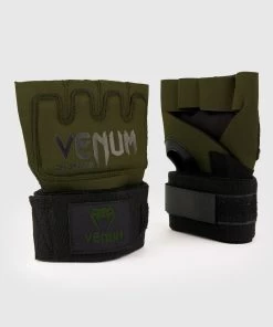 Venum Kontact Gel Glove Wraps Khaki Zwart -Boksen Winkel venum venum kontact gel glove wraps khaki zwart 2