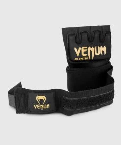 Venum Kontact Gel Glove Wraps Zwart Goud -Boksen Winkel venum venum kontact gel glove wraps zwart goud 2