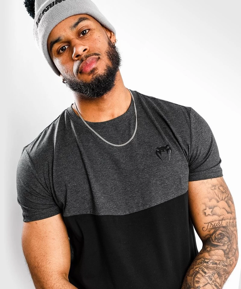 Venum LASER T Shirt Zwart Gemêleerd Grijs 4 Venum LASER T Shirt Zwart Gemêleerd Grijs - Afbeelding 2