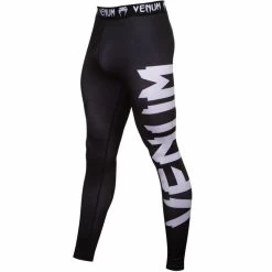 Venum Legging Giant Spats Tights Zwart Wit -Boksen Winkel venum venum legging giant spats tights zwart wit 3