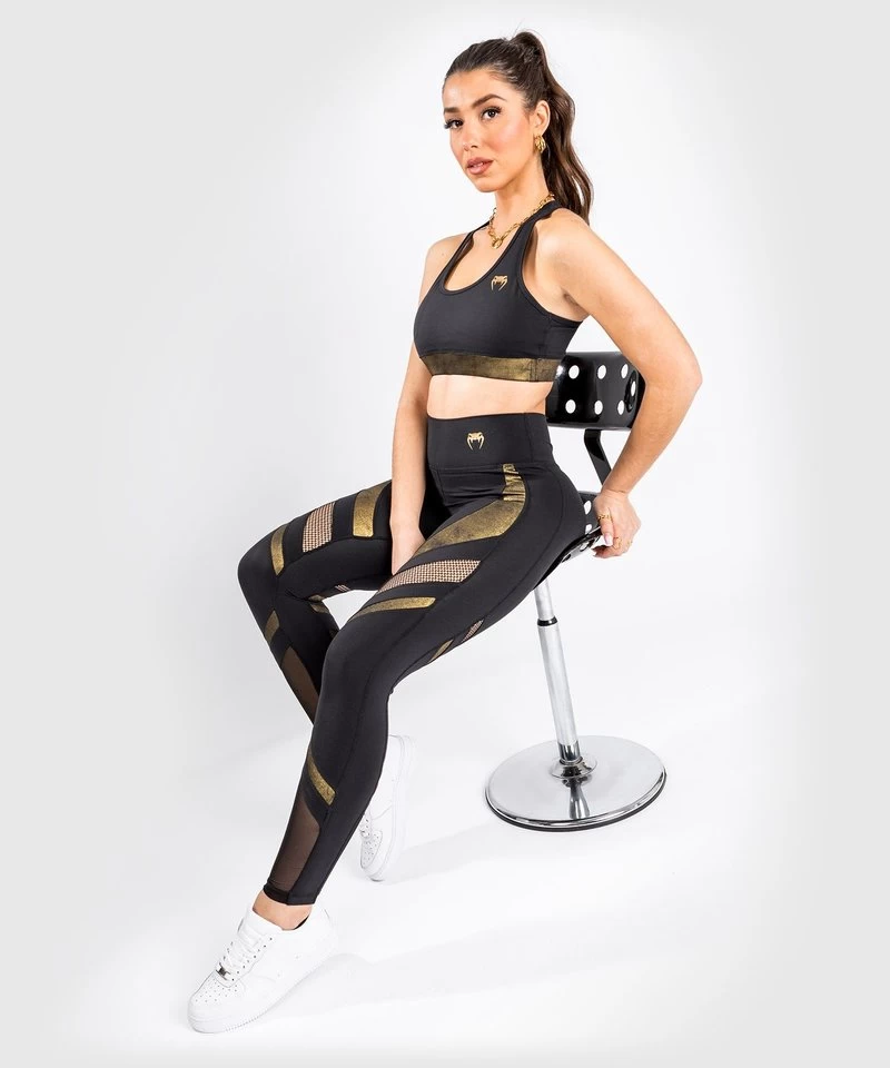 Venum Lightning Legging 7/8 Dames Zwart Goud 3 Venum Lightning Legging 7/8 Dames Zwart Goud