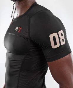 Venum Loma 08-12 Rash Guard Compressie T-shirt S/S Zwart -Boksen Winkel venum venum loma 08 12 rash guard compressie t shi 3