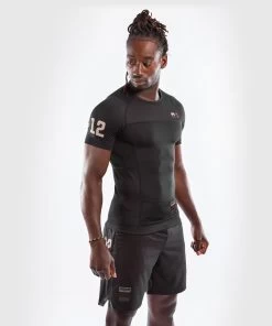 Venum Loma 08-12 Rash Guard Compressie T-shirt S/S Zwart -Boksen Winkel venum venum loma 08 12 rash guard compressie t shi 5