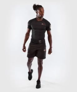Venum Loma 08-12 Rash Guard Compressie T-shirt S/S Zwart -Boksen Winkel venum venum loma 08 12 rash guard compressie t shi 8