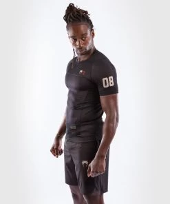 Venum Loma 08-12 Rash Guard Compressie T-shirt S/S Zwart -Boksen Winkel venum venum loma 08 12 rash guard compressie t shi 9