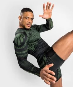 Venum Nakahi Rashguard Lange Mouwen Zwart Khaki -Boksen Winkel venum venum nakahi rashguard lange mouwen zwart kh 2