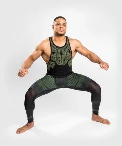 Venum Nakahi Sports Legging Spats Zwart Kaki -Boksen Winkel venum venum nakahi sports legging spats zwart kaki 3